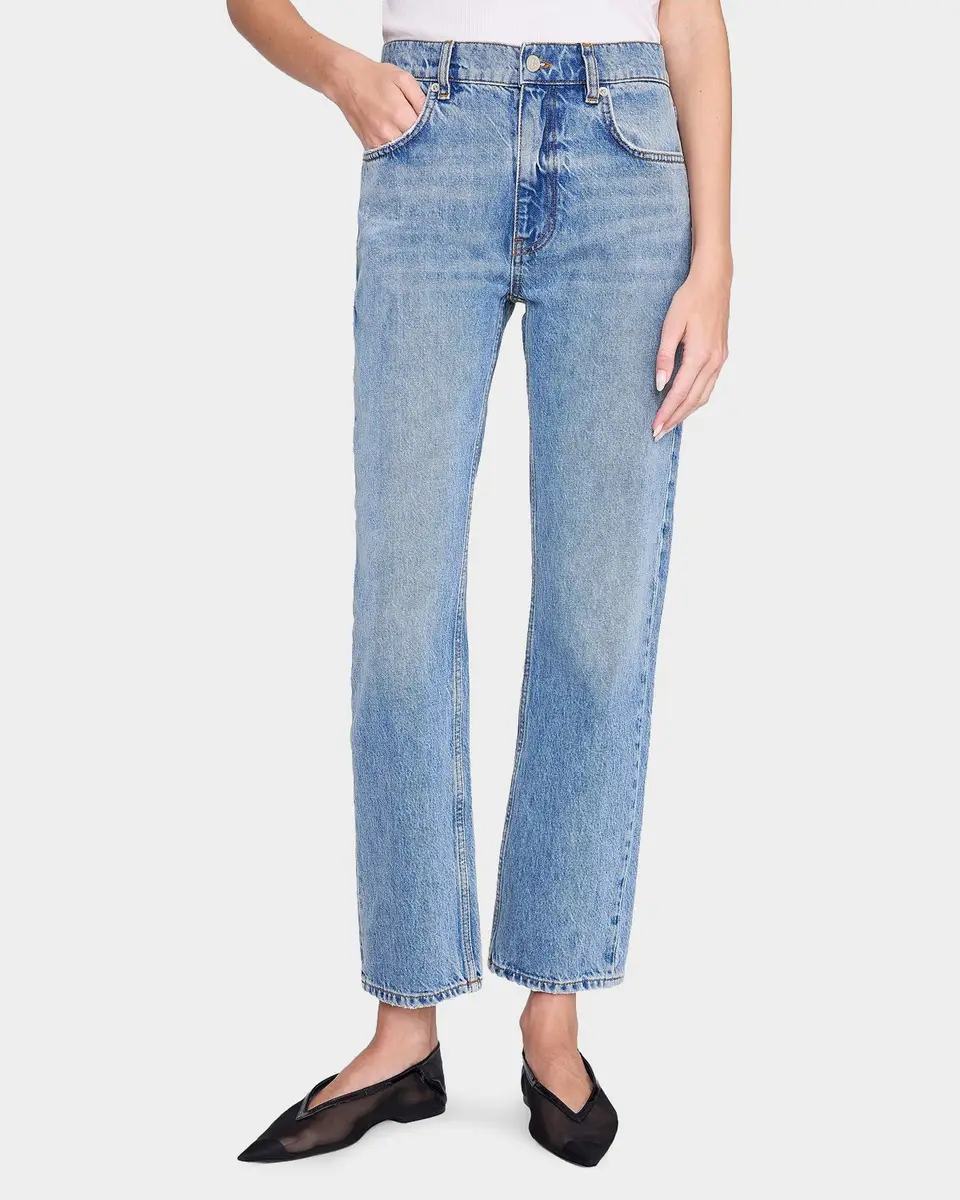 Anine Bing Kate Cotton Straight-Leg Jeans | Thumbnail 4 Anine Bing Kate Cotton Straight-Leg Jeans | Thumbnail 4