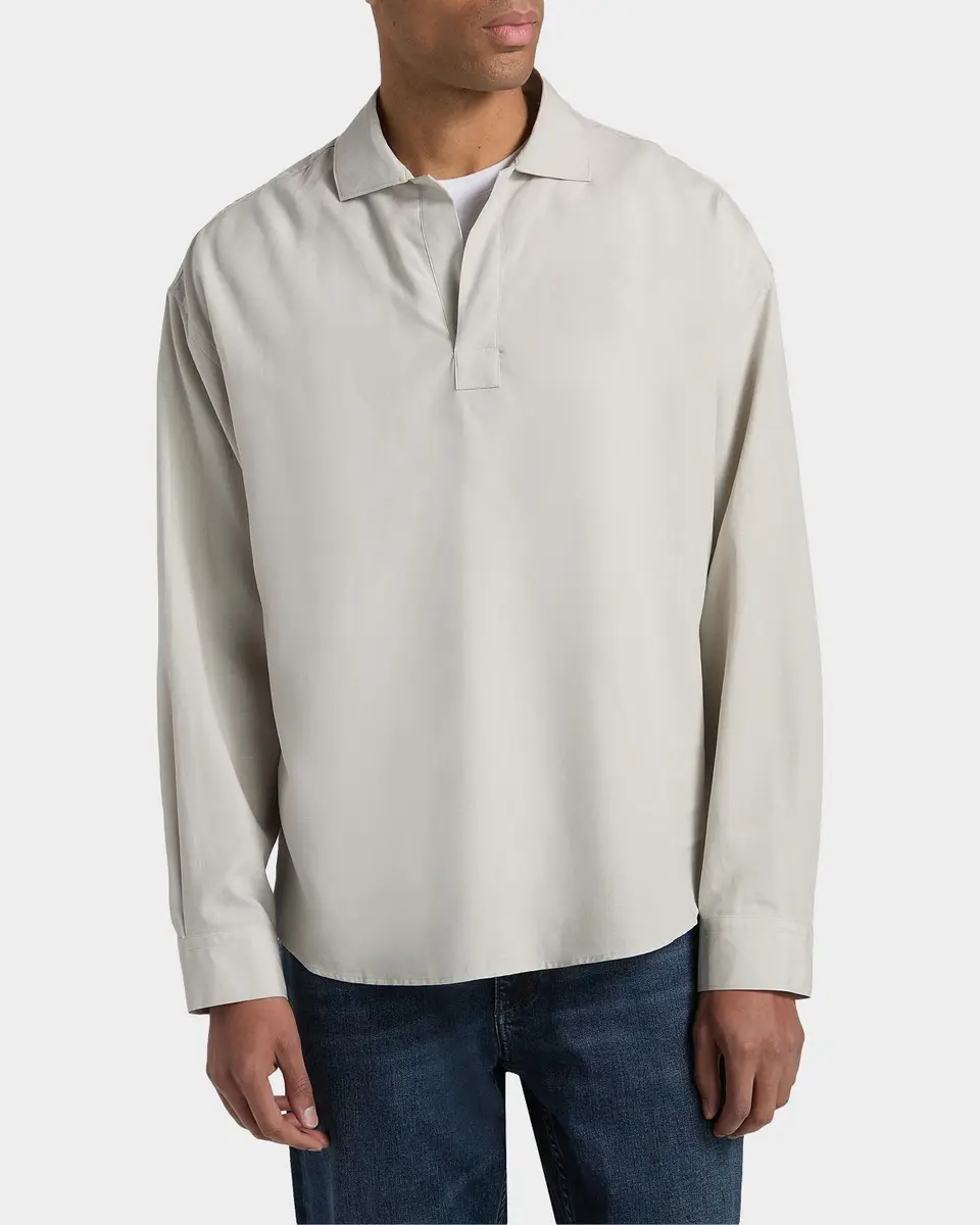 Frame Men's Long-Sleeve Polo Shirt | Thumbnail 4 Frame Men's Long-Sleeve Polo Shirt | Thumbnail 4