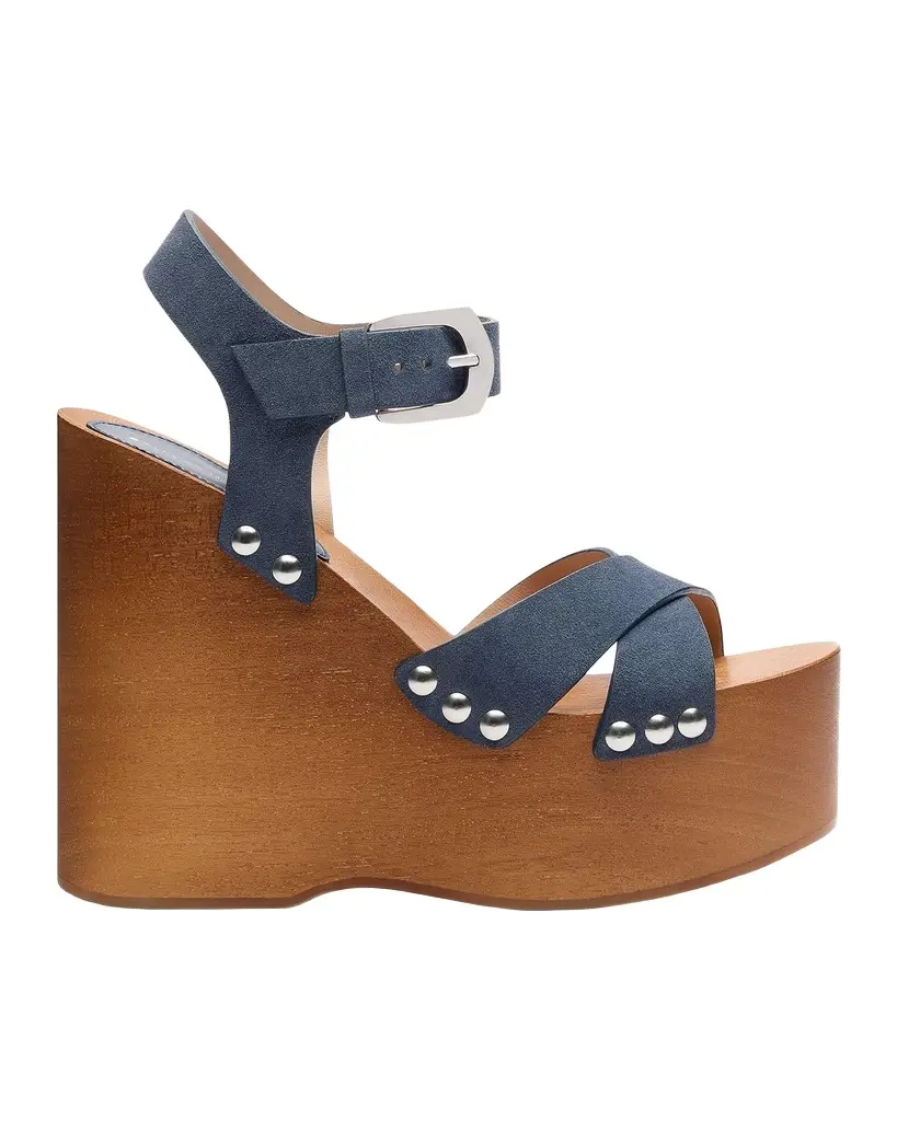 Stuart Weitzman 130mm Kate Suede Clog Sandals | Image 1 Stuart Weitzman 130mm Kate Suede Clog Sandals | Image 1