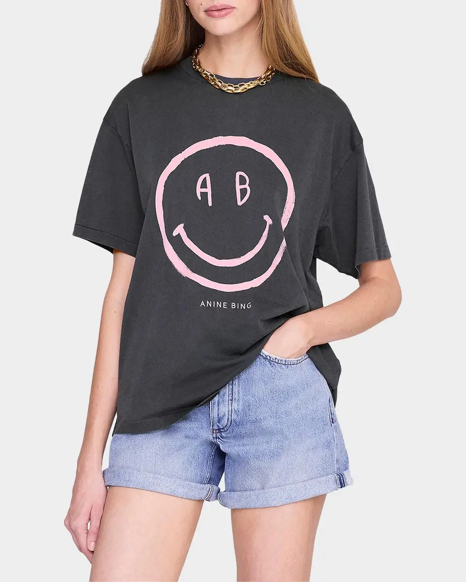 Anine Bing Cade Graphic Cotton T-Shirt | Thumbnail 4 Anine Bing Cade Graphic Cotton T-Shirt | Thumbnail 4