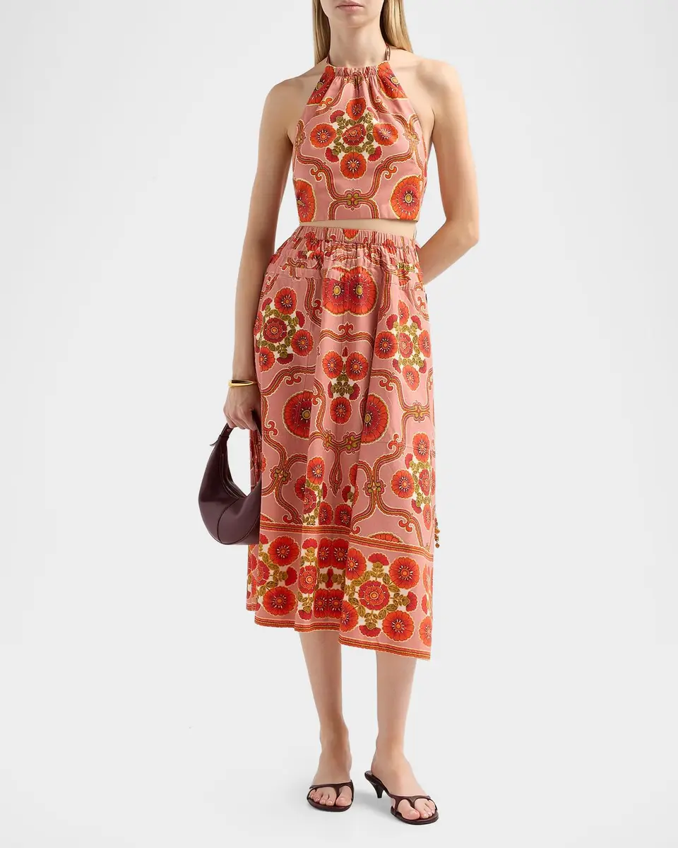 Cara Cara Dahlia Poplin Halterneck Top | Thumbnail 2 Cara Cara Dahlia Poplin Halterneck Top | Thumbnail 2