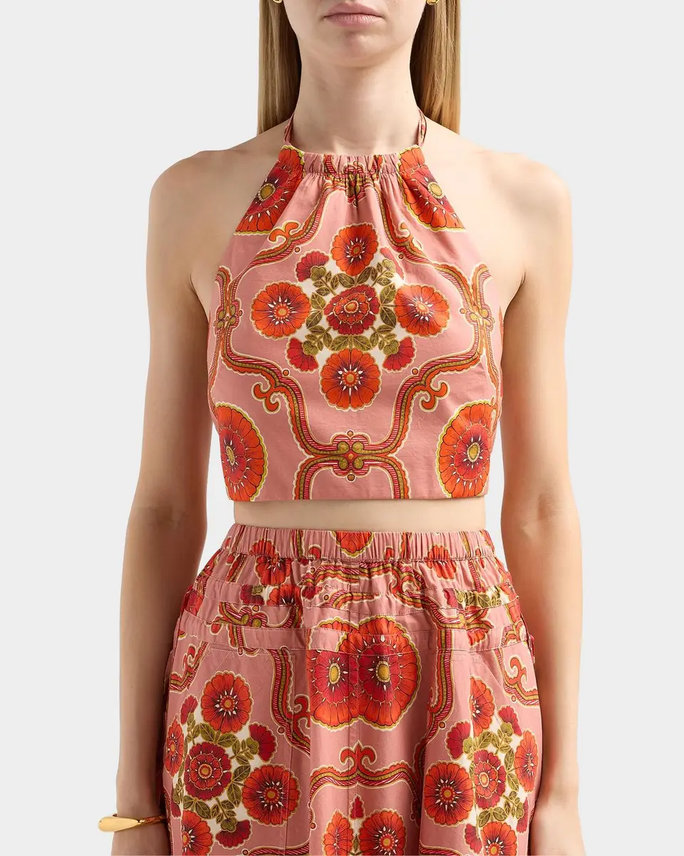 Cara Cara Dahlia Poplin Halterneck Top | Thumbnail 3 Cara Cara Dahlia Poplin Halterneck Top | Thumbnail 3
