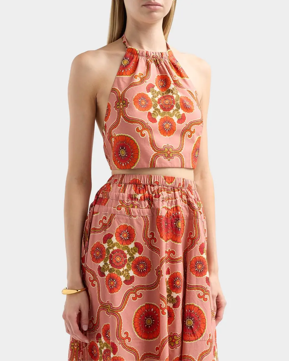 Cara Cara Dahlia Poplin Halterneck Top | Thumbnail 5 Cara Cara Dahlia Poplin Halterneck Top | Thumbnail 5