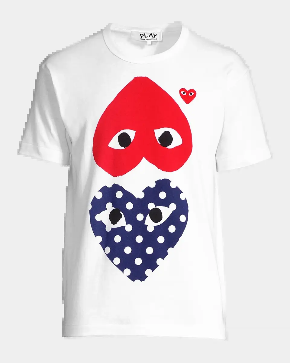 Comme des Garçons Men's Polka Dot Heart Graphic T-Shirt | Thumbnail 2 Comme des Garçons Men's Polka Dot Heart Graphic T-Shirt | Thumbnail 2