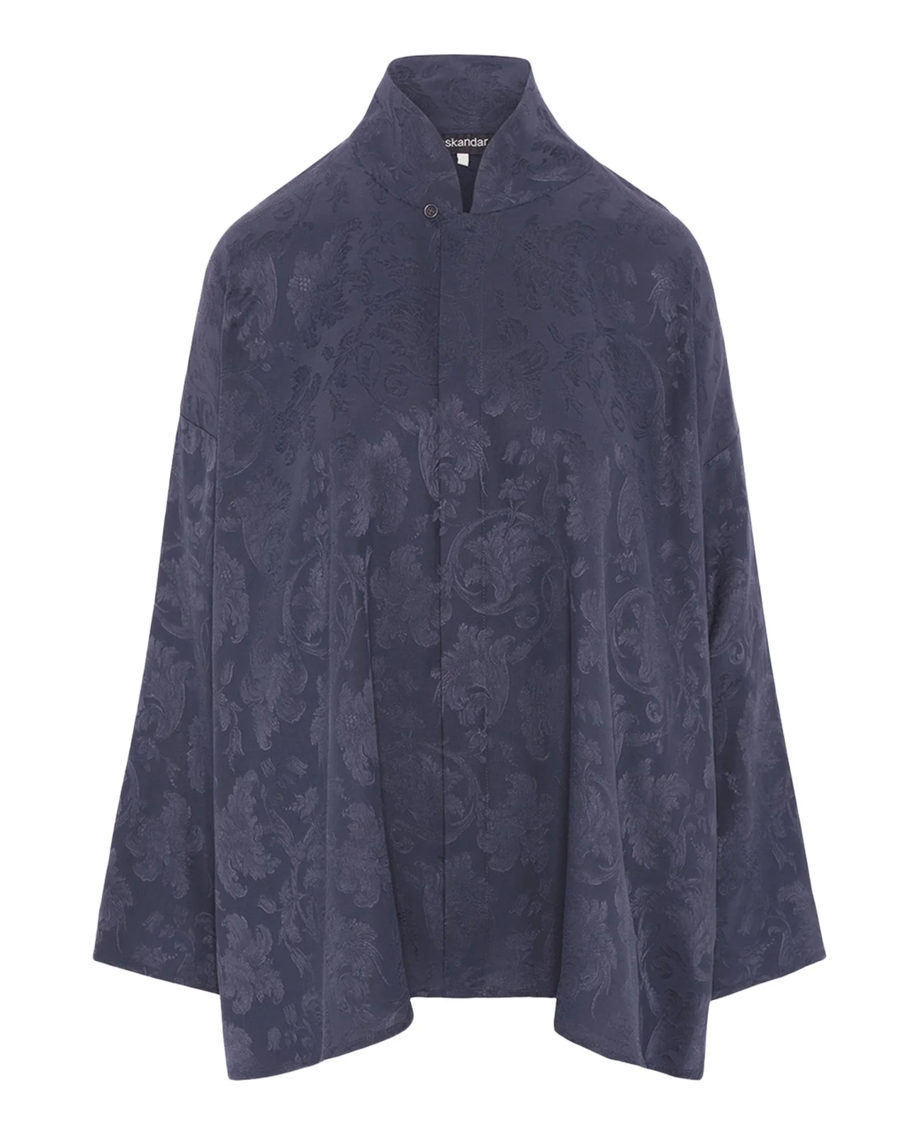 A-Line Silk Floral Jacquard Jacket