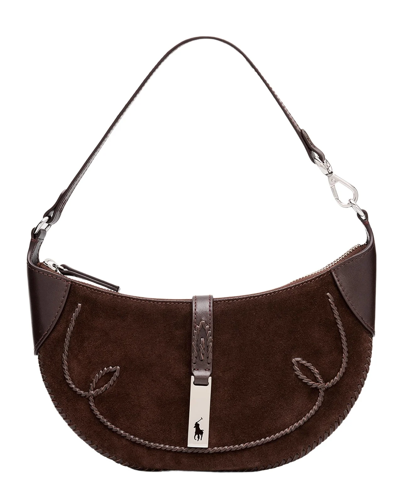 Polo ID Western Suede Shoulder Bag