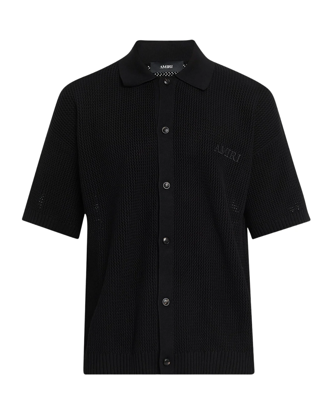 AMIRI Men's Crochet-Knit Mesh Cotton Shirt