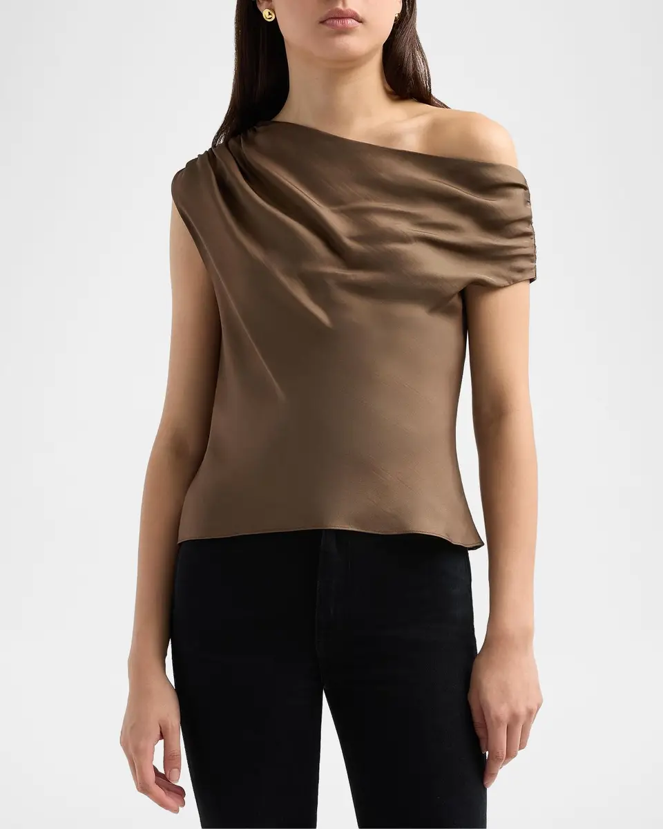 Toccin Veda Draped Off-The-Shoulder Top | Thumbnail 4