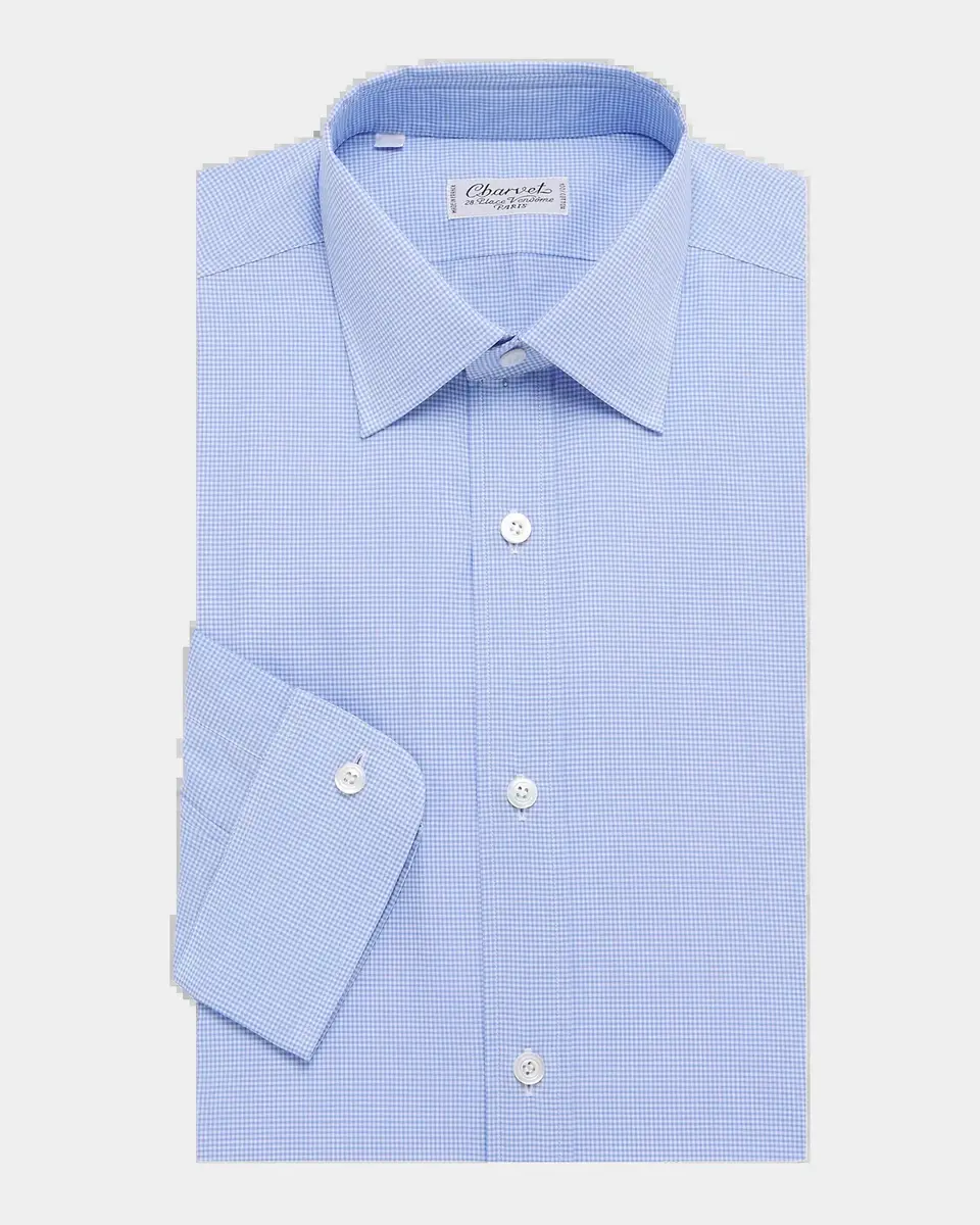 Charvet Men's Cotton Poplin Dress Shirt | Thumbnail 2 Charvet Men's Cotton Poplin Dress Shirt | Thumbnail 2