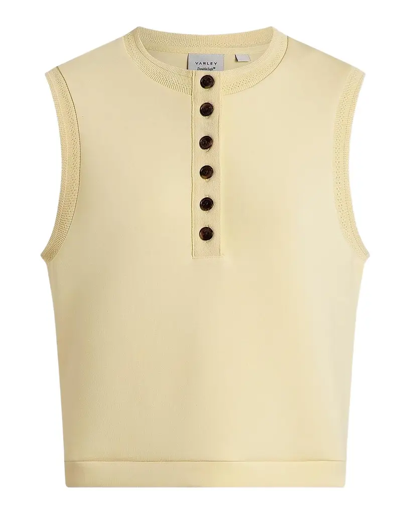 Varley Marla Button-Front Crop Tank | Image 1 Varley Marla Button-Front Crop Tank | Image 1