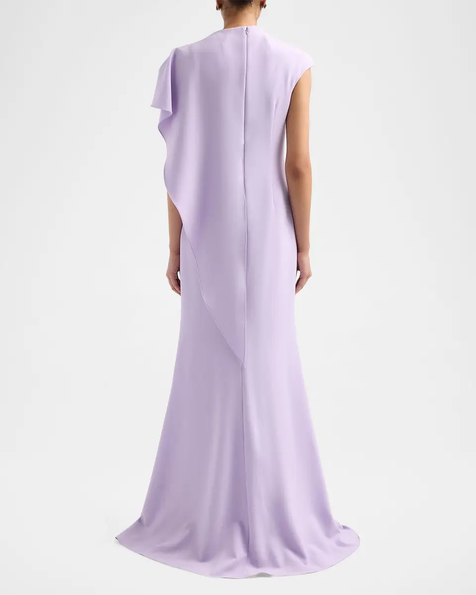 Rickie Freeman for Teri Jon Asymmetric Drape Cape Gown | Thumbnail 3 Rickie Freeman for Teri Jon Asymmetric Drape Cape Gown | Thumbnail 3