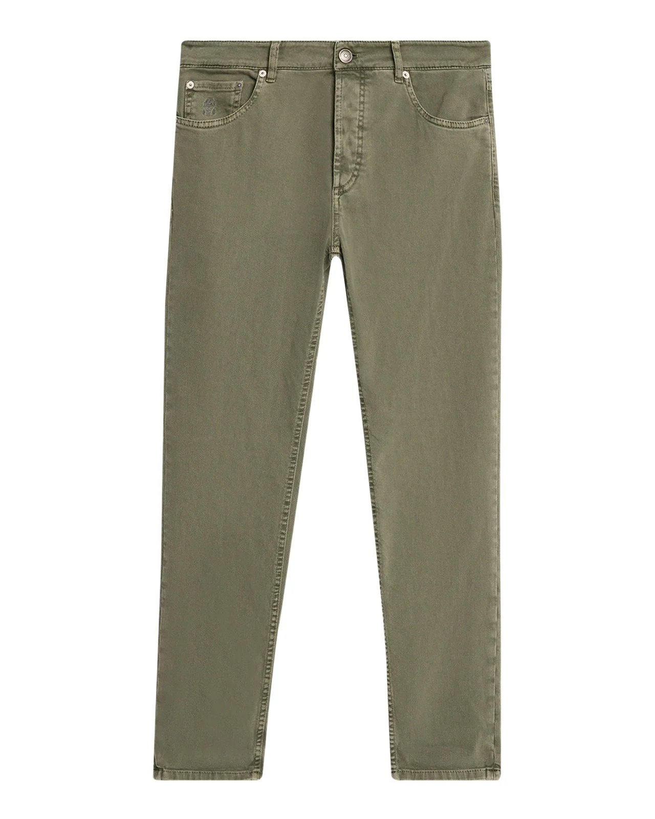 Men's Dyed Denim Slim-Straight Leg Five-Pocket Pants