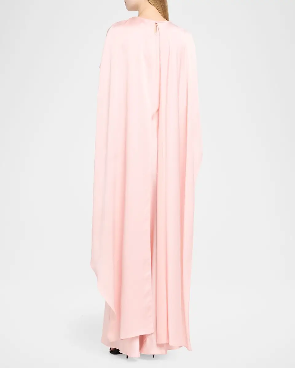Simkhai Izel Satin Cape Dress | Thumbnail 3 Simkhai Izel Satin Cape Dress | Thumbnail 3