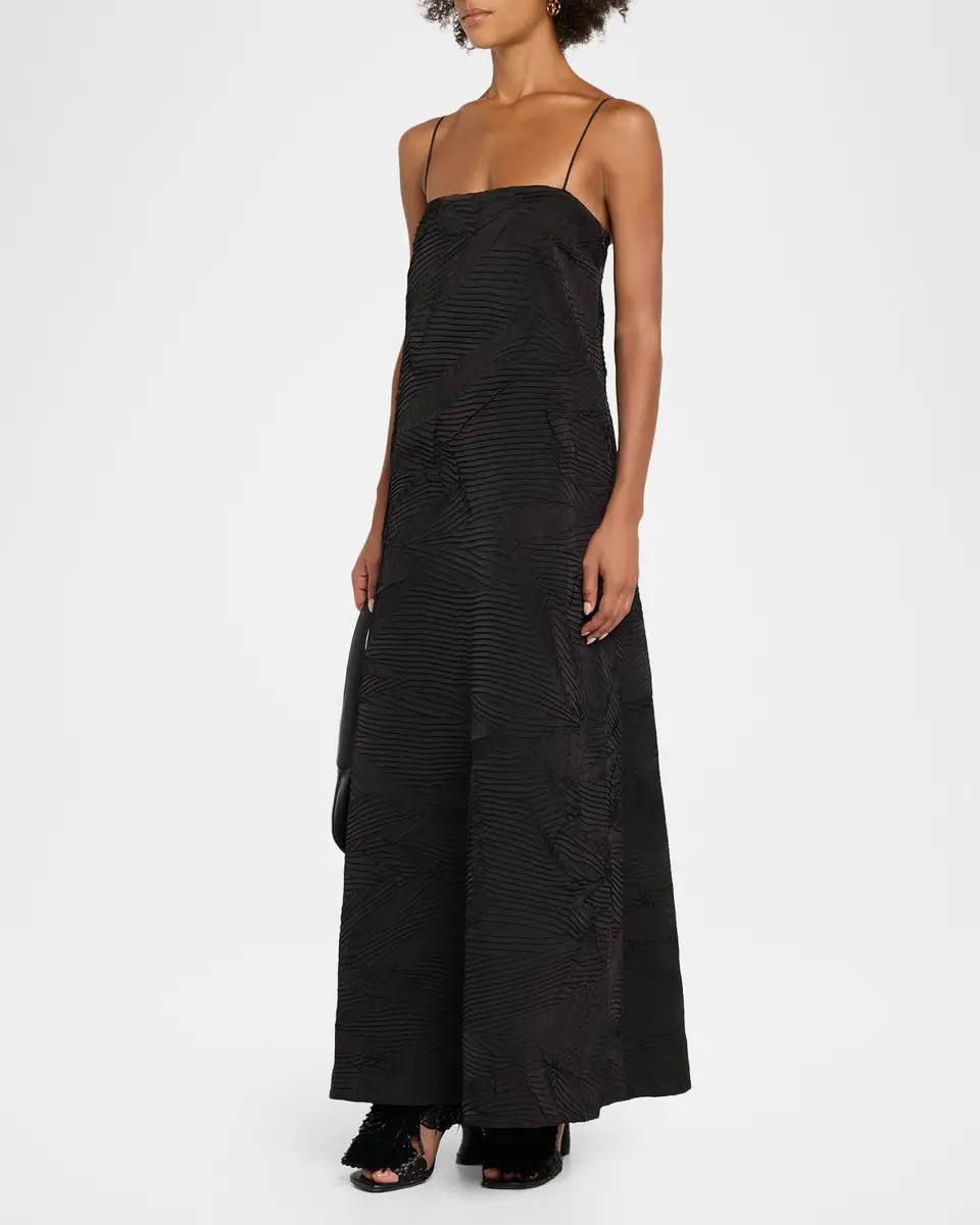 Ulla Johnson Landscape Textured Satin Maxi Dress | Thumbnail 4 Ulla Johnson Landscape Textured Satin Maxi Dress | Thumbnail 4