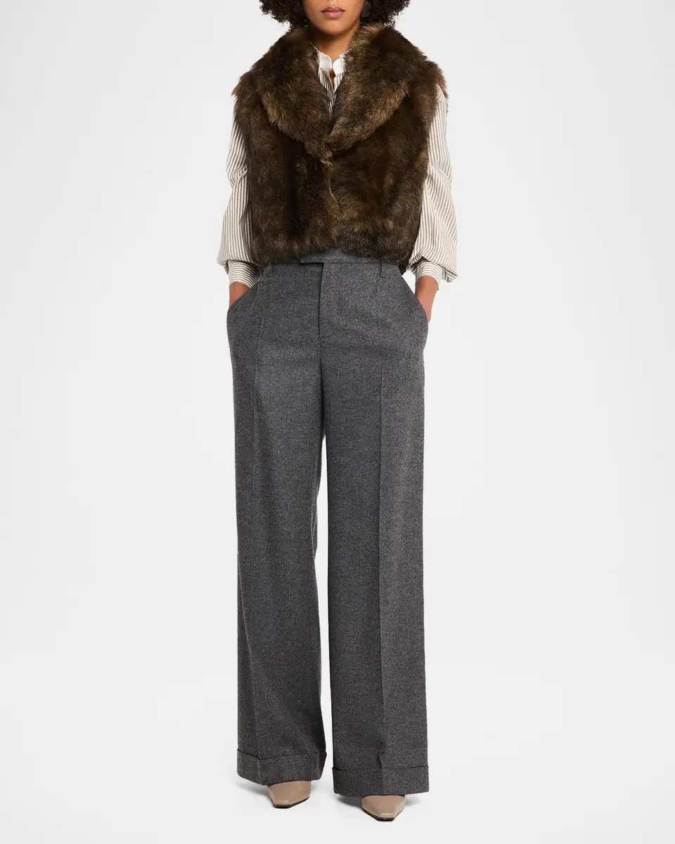 Brunello Cucinelli Lamb Shearling Crop Vest | Thumbnail 2 Brunello Cucinelli Lamb Shearling Crop Vest | Thumbnail 2