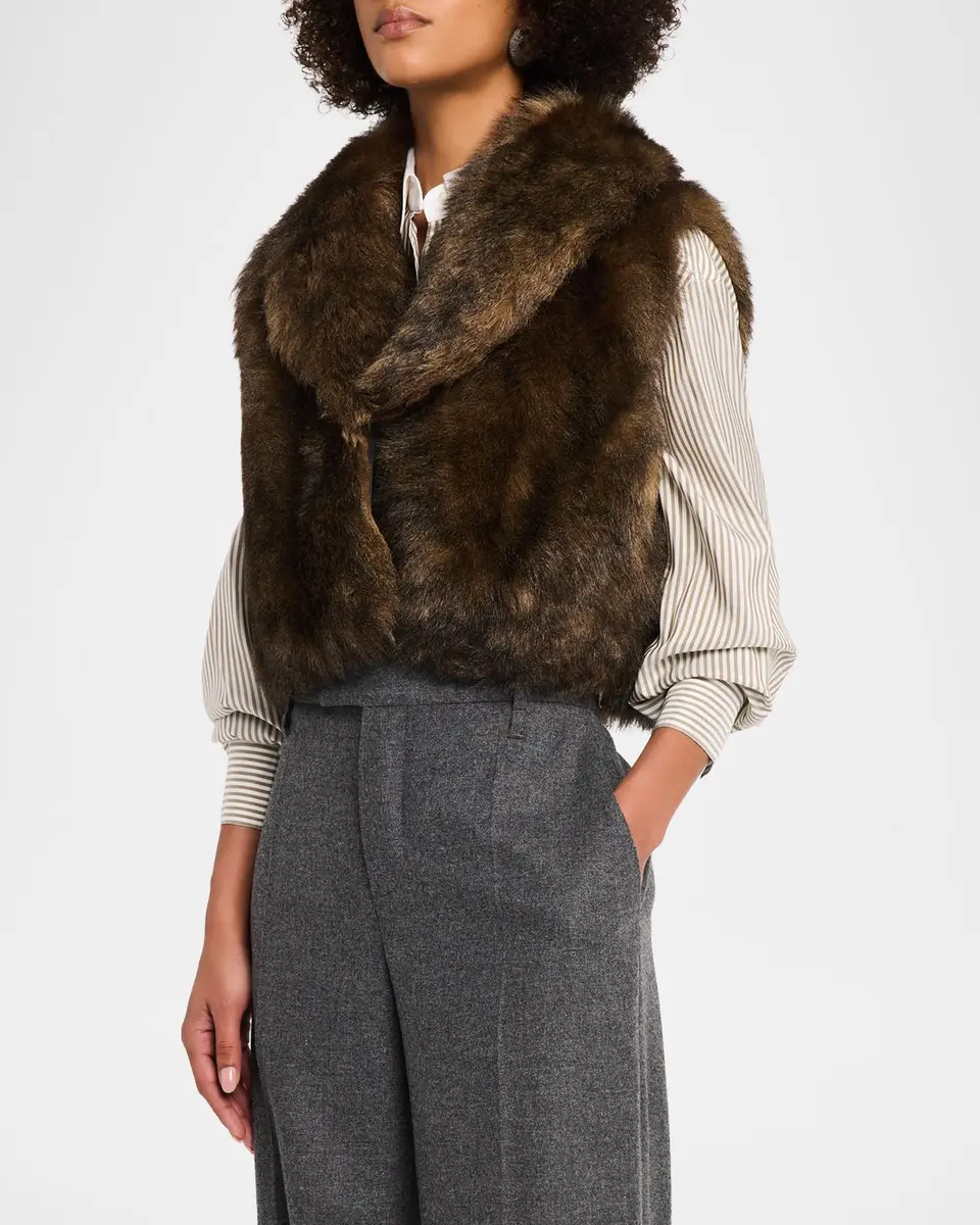 Brunello Cucinelli Lamb Shearling Crop Vest | Thumbnail 4 Brunello Cucinelli Lamb Shearling Crop Vest | Thumbnail 4
