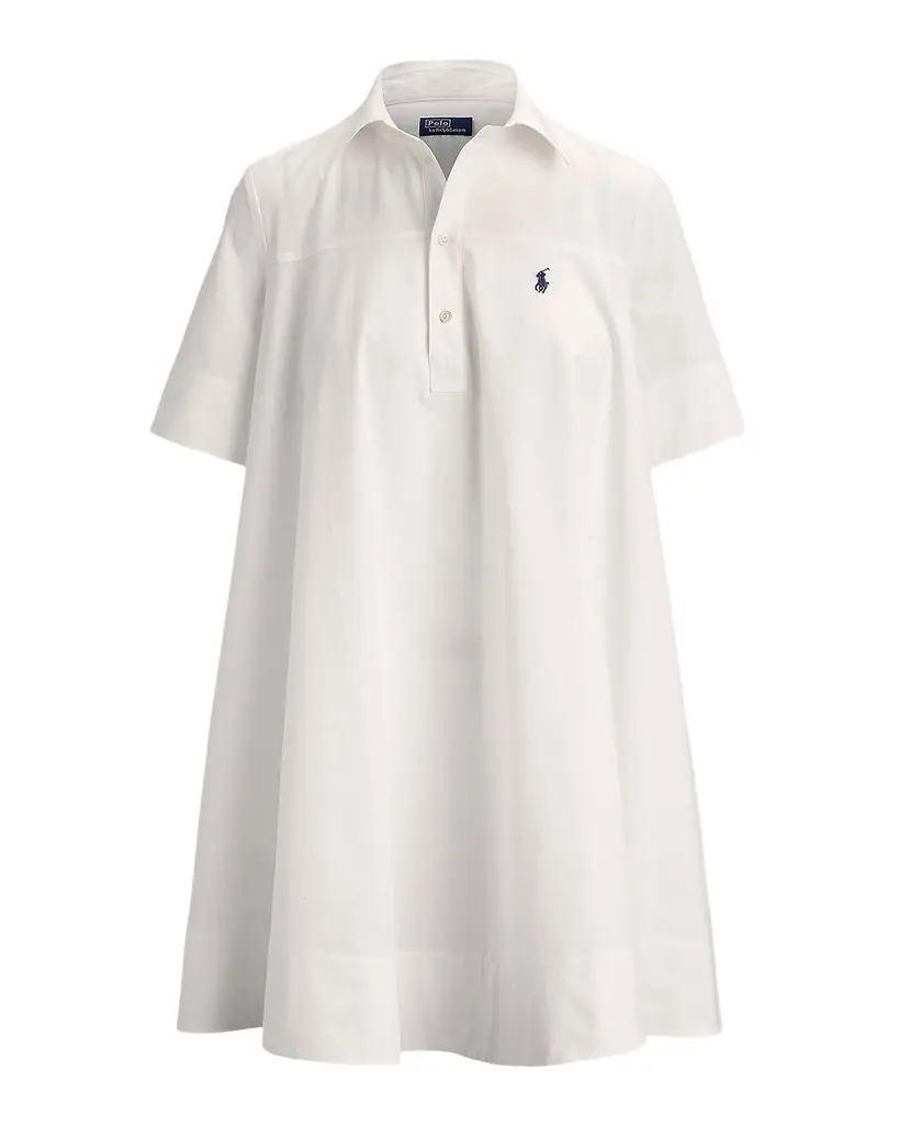 Cotton A-Line Mini Shirtdress