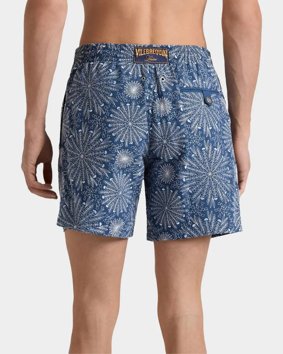 Vilebrequin Men's Mistral Embroidered Sea Urchin Swim Trunks | Thumbnail 2 Vilebrequin Men's Mistral Embroidered Sea Urchin Swim Trunks | Thumbnail 2