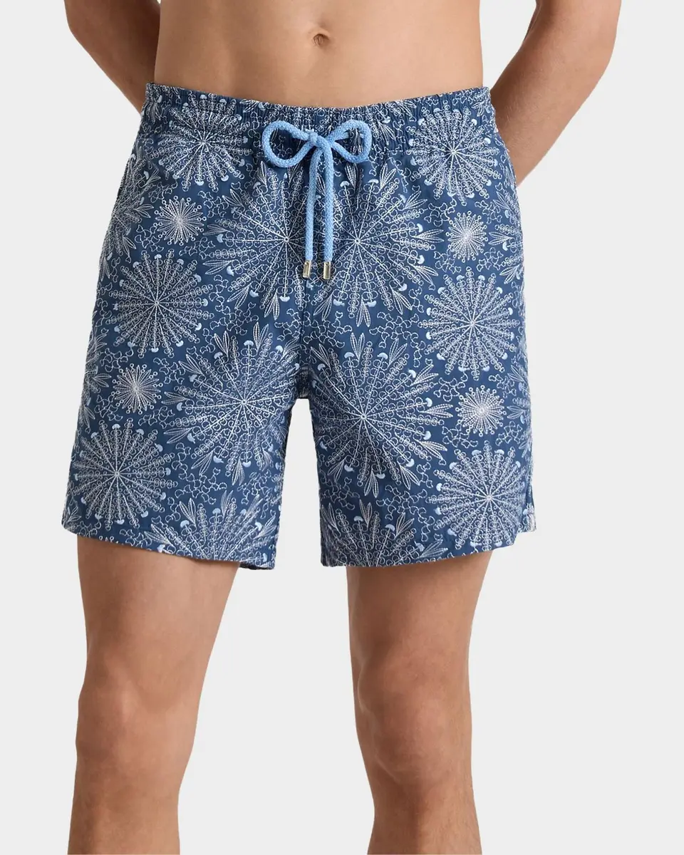 Vilebrequin Men's Mistral Embroidered Sea Urchin Swim Trunks | Thumbnail 3 Vilebrequin Men's Mistral Embroidered Sea Urchin Swim Trunks | Thumbnail 3