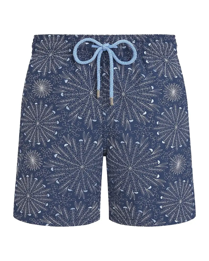 Vilebrequin Men's Mistral Embroidered Sea Urchin Swim Trunks | Image 1 Vilebrequin Men's Mistral Embroidered Sea Urchin Swim Trunks | Image 1
