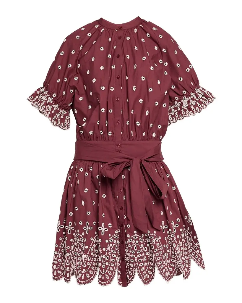 Essentiel Antwerp Kaylani Embroidered Mini Shirtdress | Image 1 Essentiel Antwerp Kaylani Embroidered Mini Shirtdress | Image 1