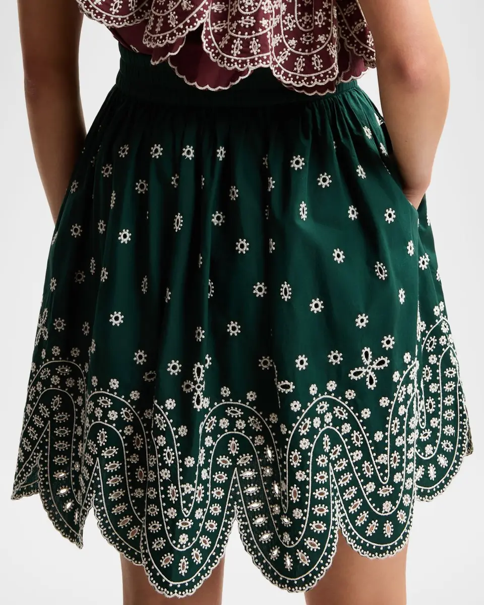 Essentiel Antwerp Karter Scallop Embroidered Mini Skirt | Thumbnail 2 Essentiel Antwerp Karter Scallop Embroidered Mini Skirt | Thumbnail 2