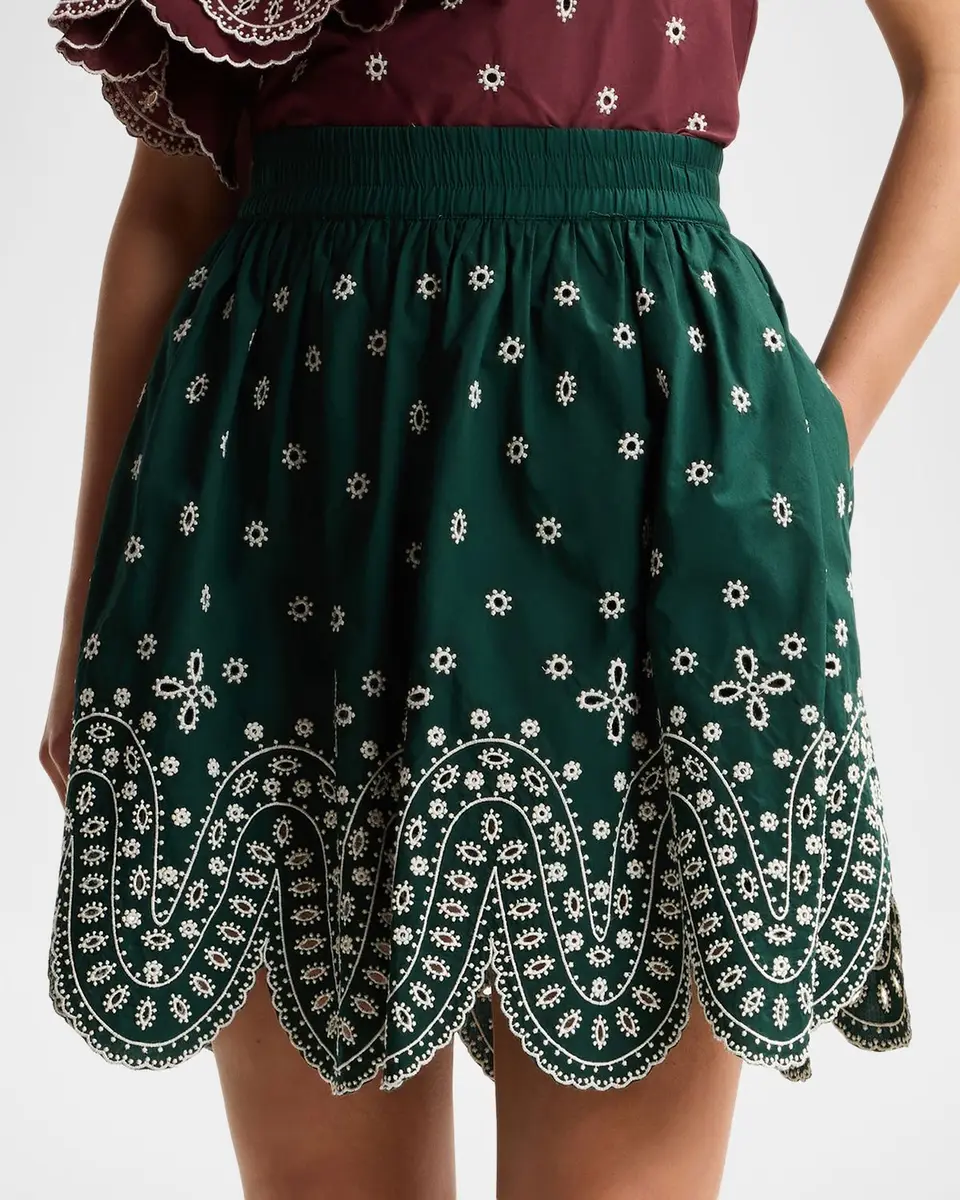 Essentiel Antwerp Karter Scallop Embroidered Mini Skirt | Thumbnail 3 Essentiel Antwerp Karter Scallop Embroidered Mini Skirt | Thumbnail 3