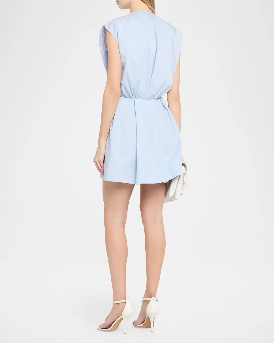 Simkhai Sefi V-Neck Cotton Mini Dress | Thumbnail 3 Simkhai Sefi V-Neck Cotton Mini Dress | Thumbnail 3