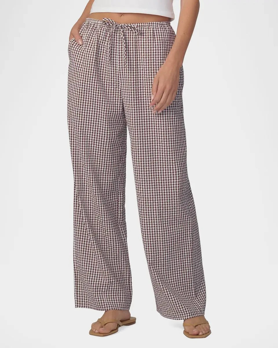 Joe's Jeans The Brynn Gingham Cotton-Blend Wide-Leg Ankle Pants | Thumbnail 6 Joe's Jeans The Brynn Gingham Cotton-Blend Wide-Leg Ankle Pants | Thumbnail 6