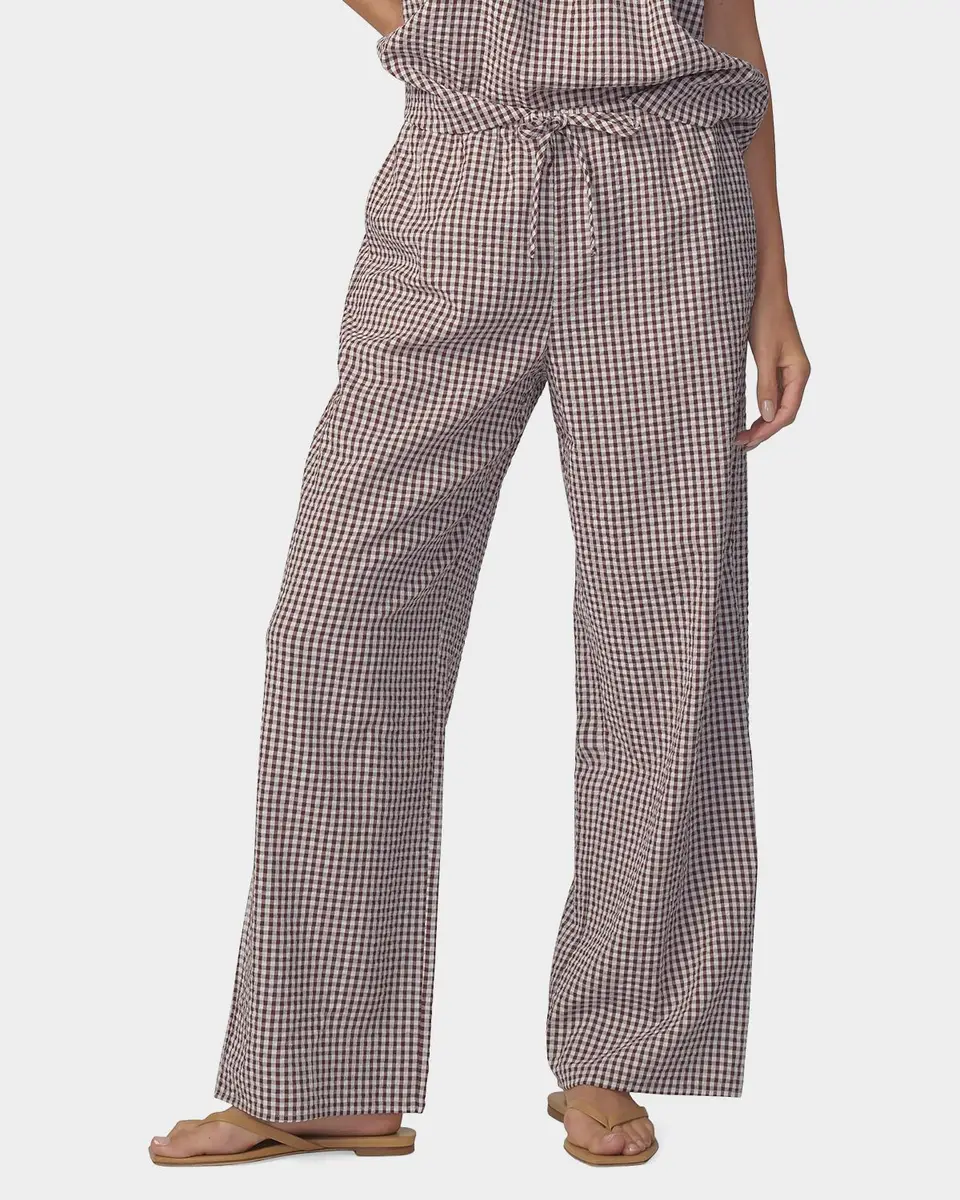 Joe's Jeans The Brynn Gingham Cotton-Blend Wide-Leg Ankle Pants | Thumbnail 7 Joe's Jeans The Brynn Gingham Cotton-Blend Wide-Leg Ankle Pants | Thumbnail 7