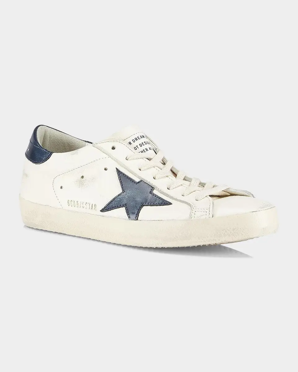 Golden Goose Men's Super Star Leather Low-Top Sneakers | Thumbnail 2 Golden Goose Men's Super Star Leather Low-Top Sneakers | Thumbnail 2