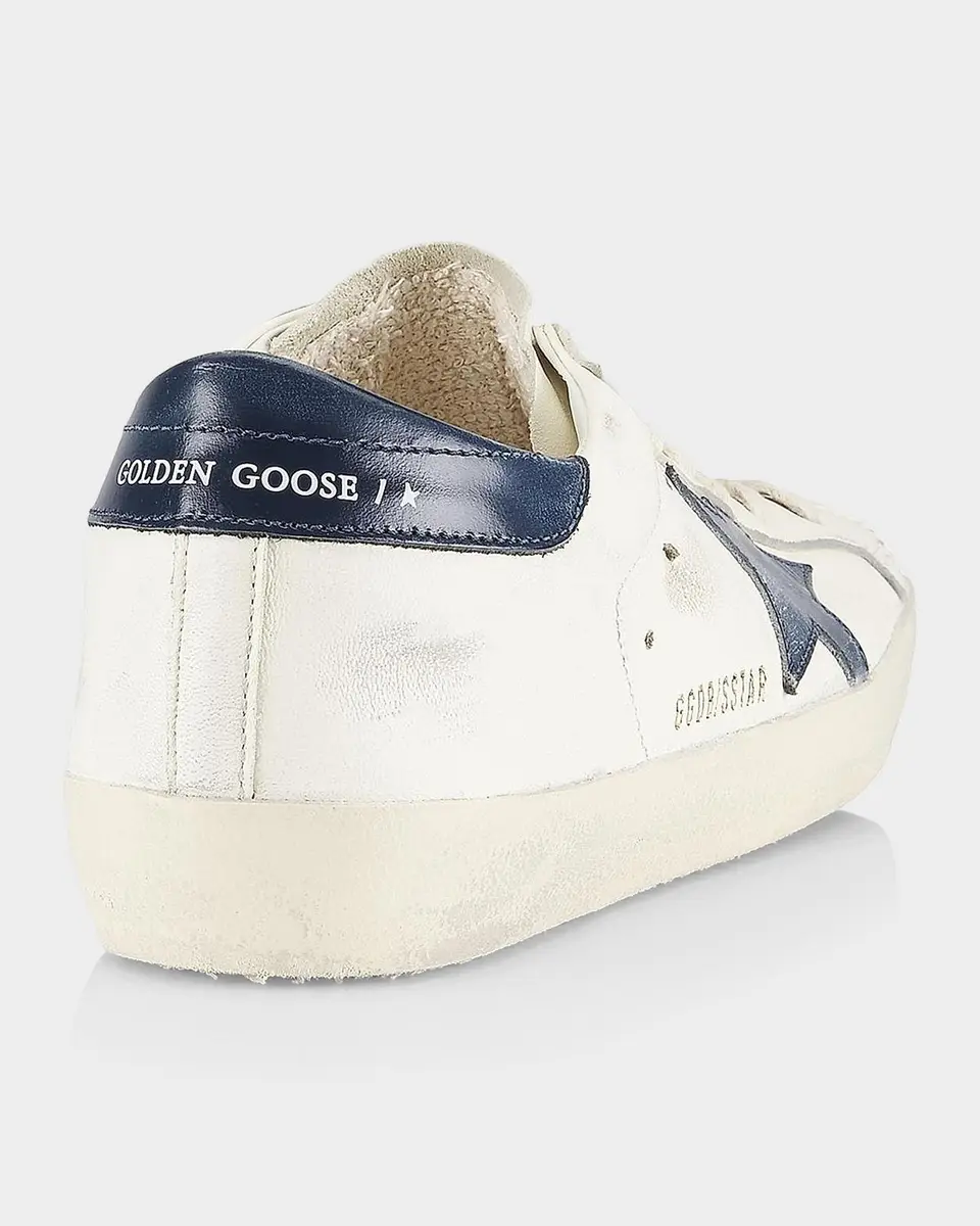 Golden Goose Men's Super Star Leather Low-Top Sneakers | Thumbnail 3 Golden Goose Men's Super Star Leather Low-Top Sneakers | Thumbnail 3