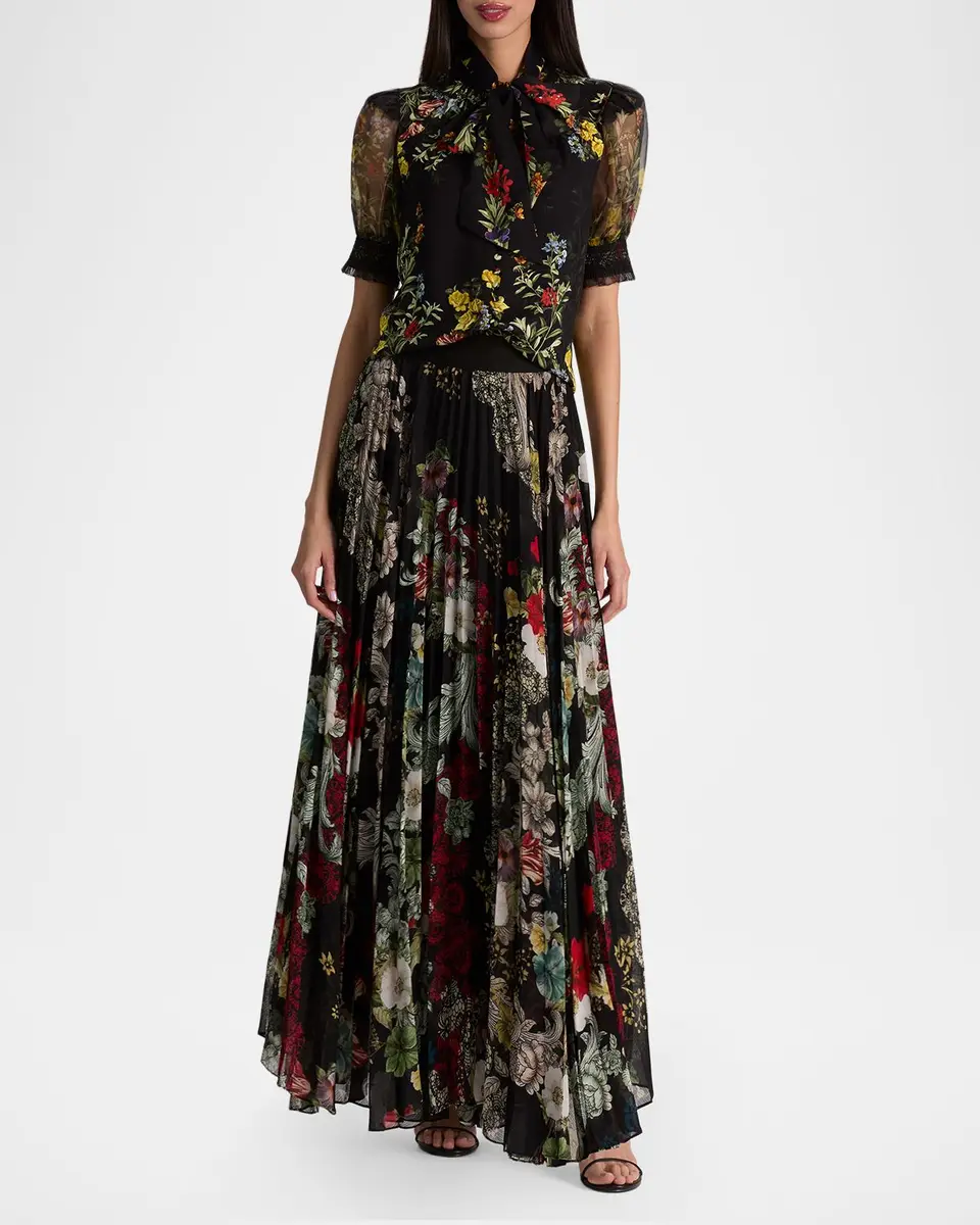 Alice + Olivia Katz Pleated Maxi Skirt | Thumbnail 2 Alice + Olivia Katz Pleated Maxi Skirt | Thumbnail 2