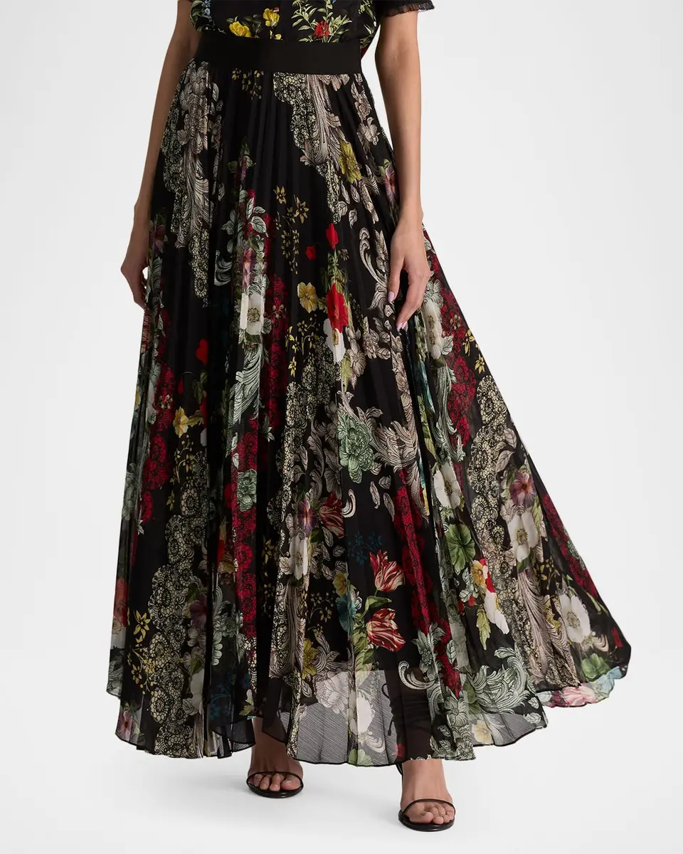 Alice + Olivia Katz Pleated Maxi Skirt | Thumbnail 4 Alice + Olivia Katz Pleated Maxi Skirt | Thumbnail 4