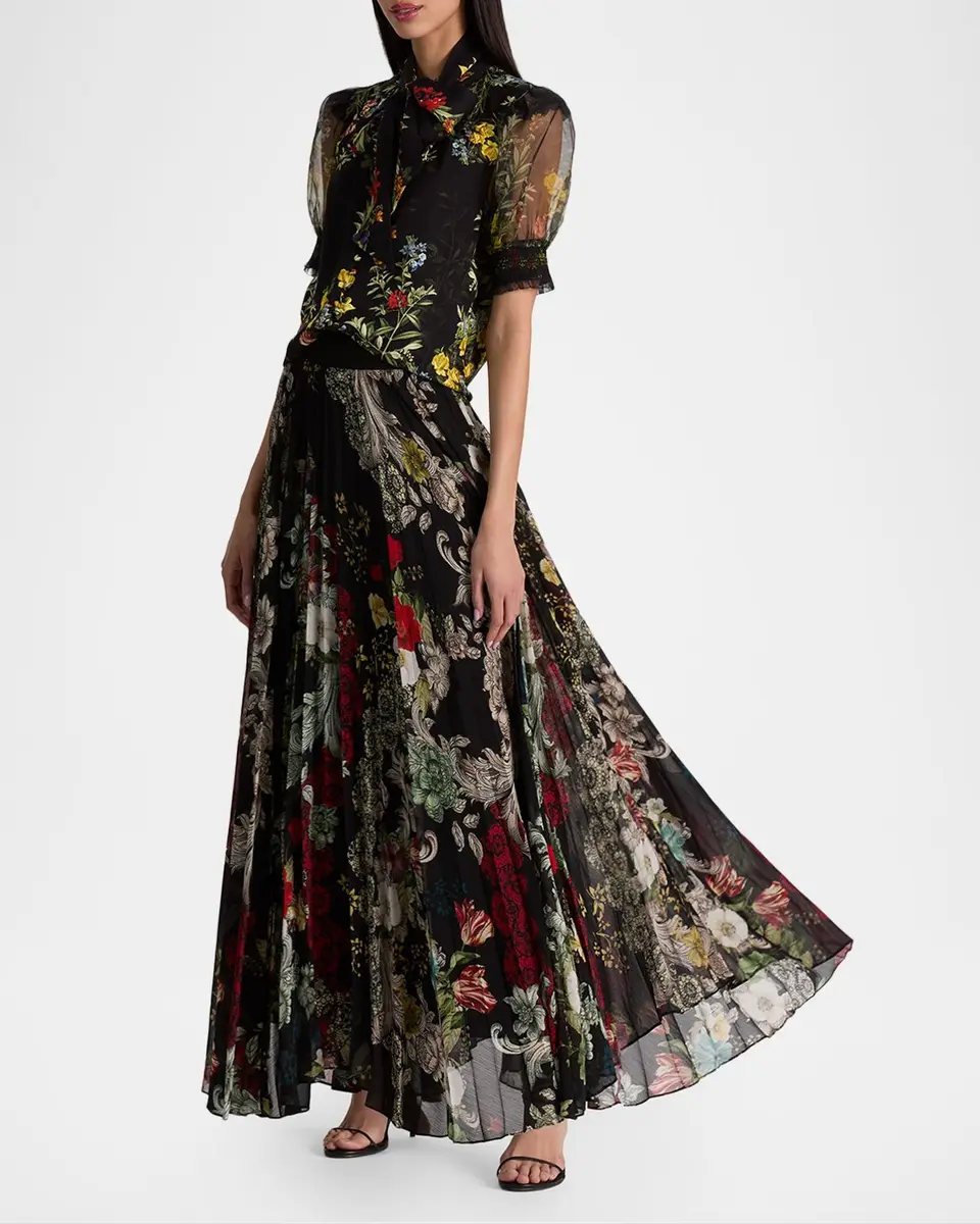 Alice + Olivia Katz Pleated Maxi Skirt | Thumbnail 6 Alice + Olivia Katz Pleated Maxi Skirt | Thumbnail 6