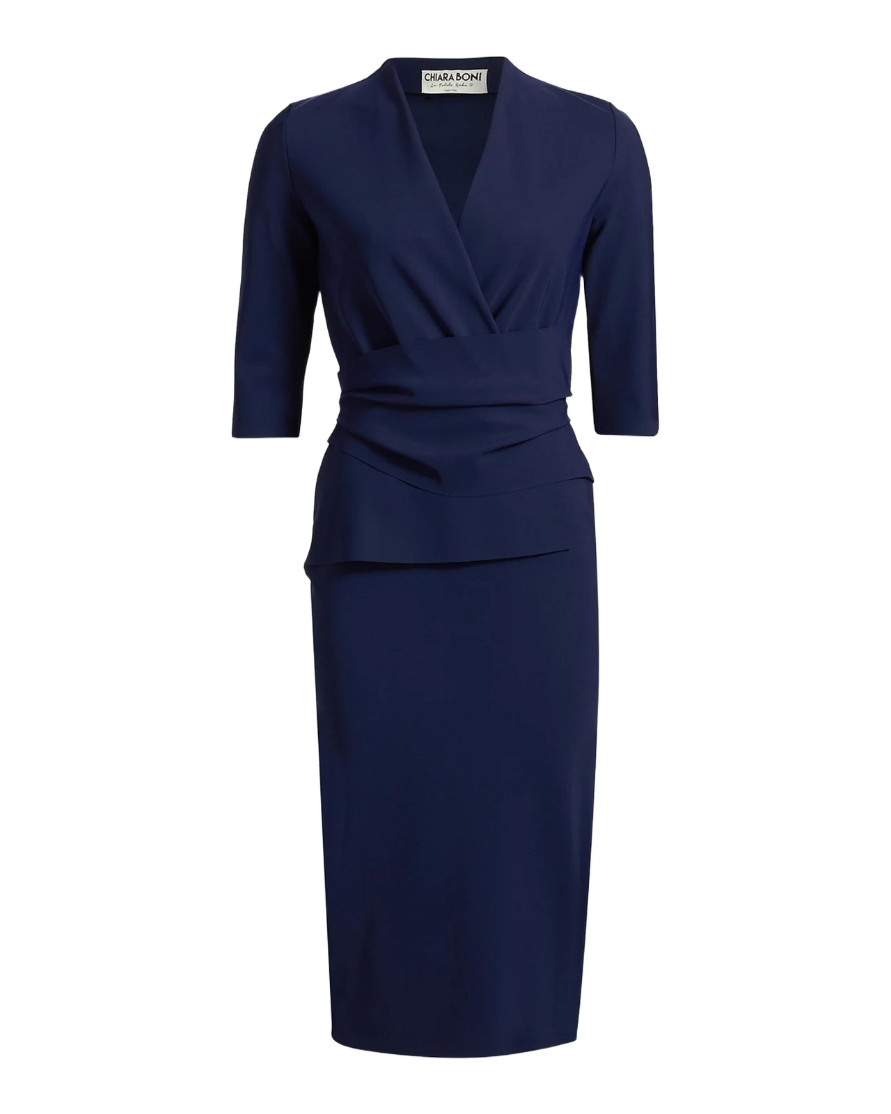 Agusia Surplice Cocktail Midi Dress