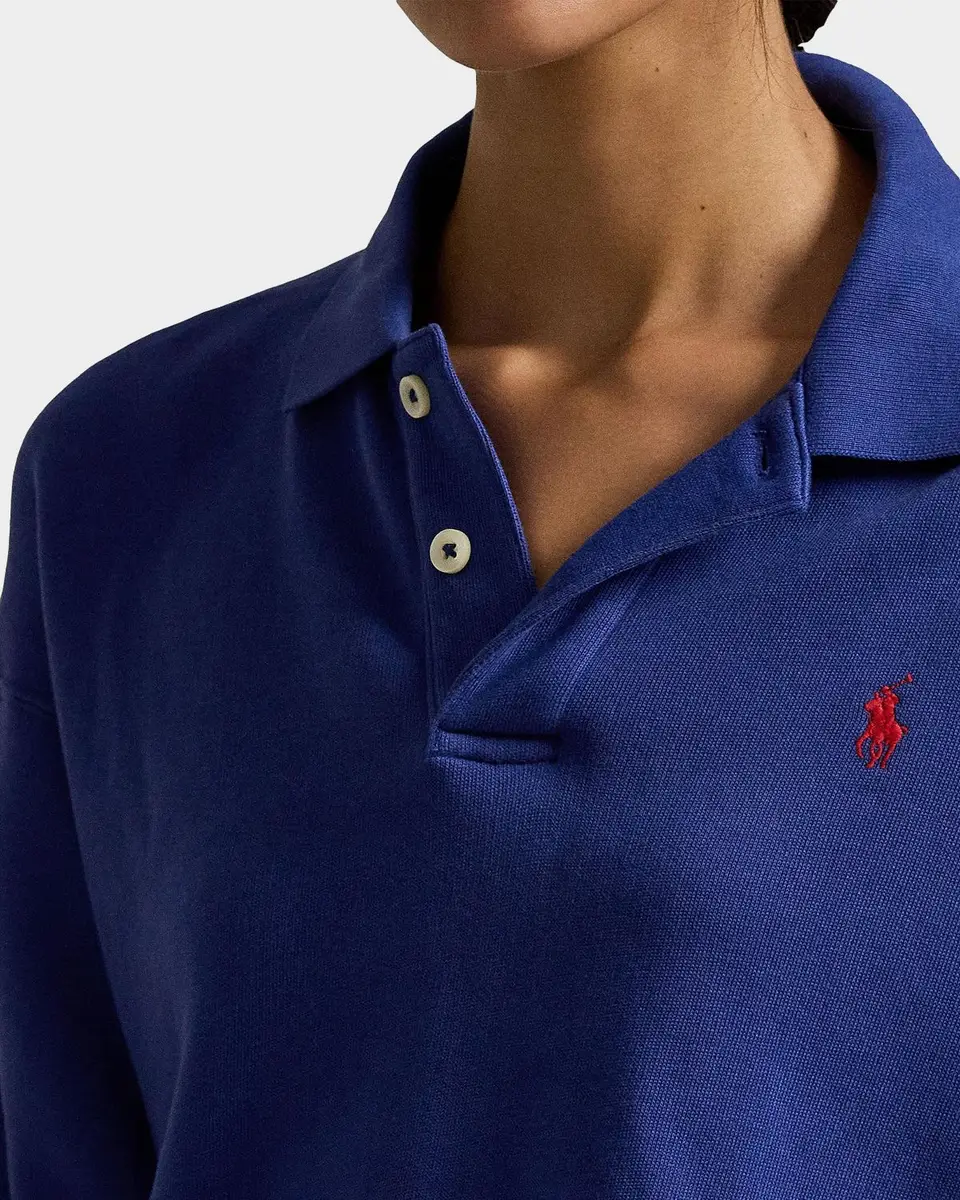 Polo Ralph Lauren Logo Cotton-Blend Polo Sweatshirt | Thumbnail 5