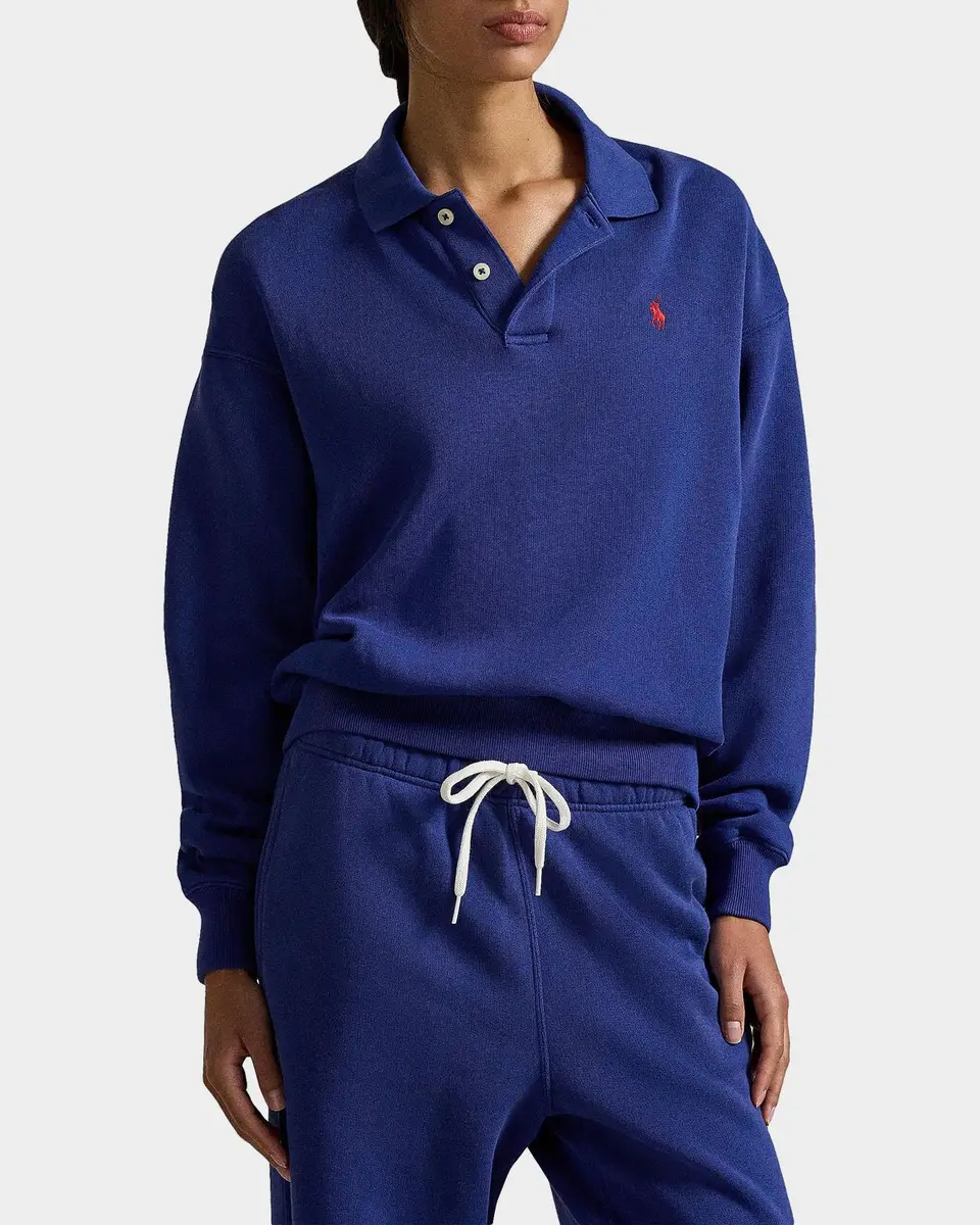 Polo Ralph Lauren Logo Cotton-Blend Polo Sweatshirt | Thumbnail 6
