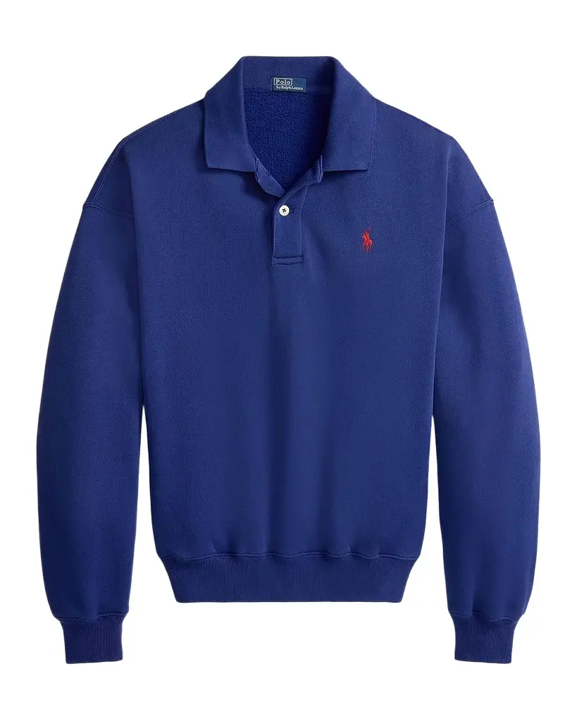Polo Ralph Lauren Logo Cotton-Blend Polo Sweatshirt | Image 1 Polo Ralph Lauren Logo Cotton-Blend Polo Sweatshirt | Image 1