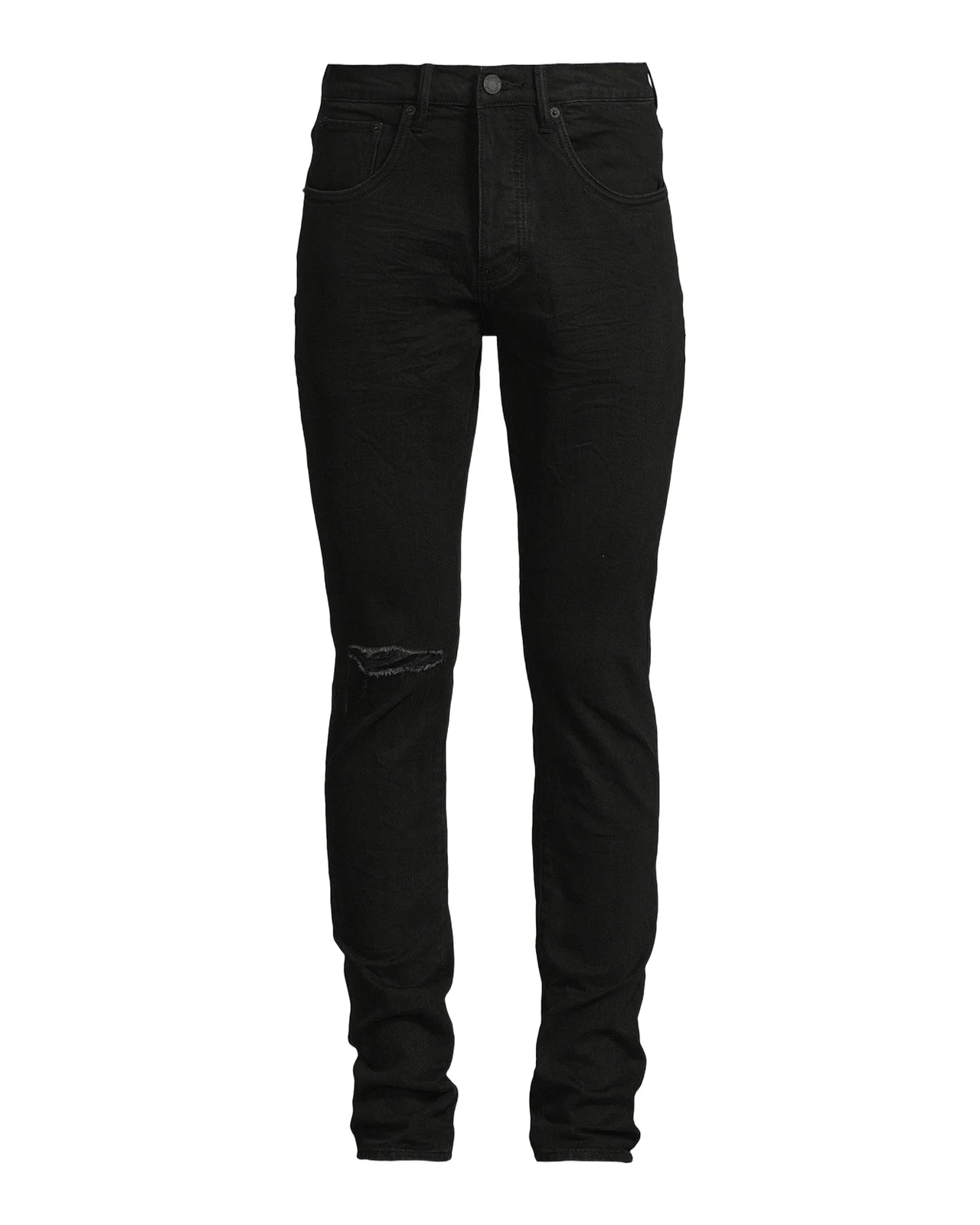 P002 Knee Slit Rinse Slim Jeans