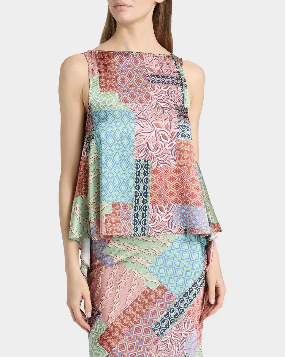 Misa Los Angeles Jana Patchwork-Print Top | Thumbnail 4 Misa Los Angeles Jana Patchwork-Print Top | Thumbnail 4