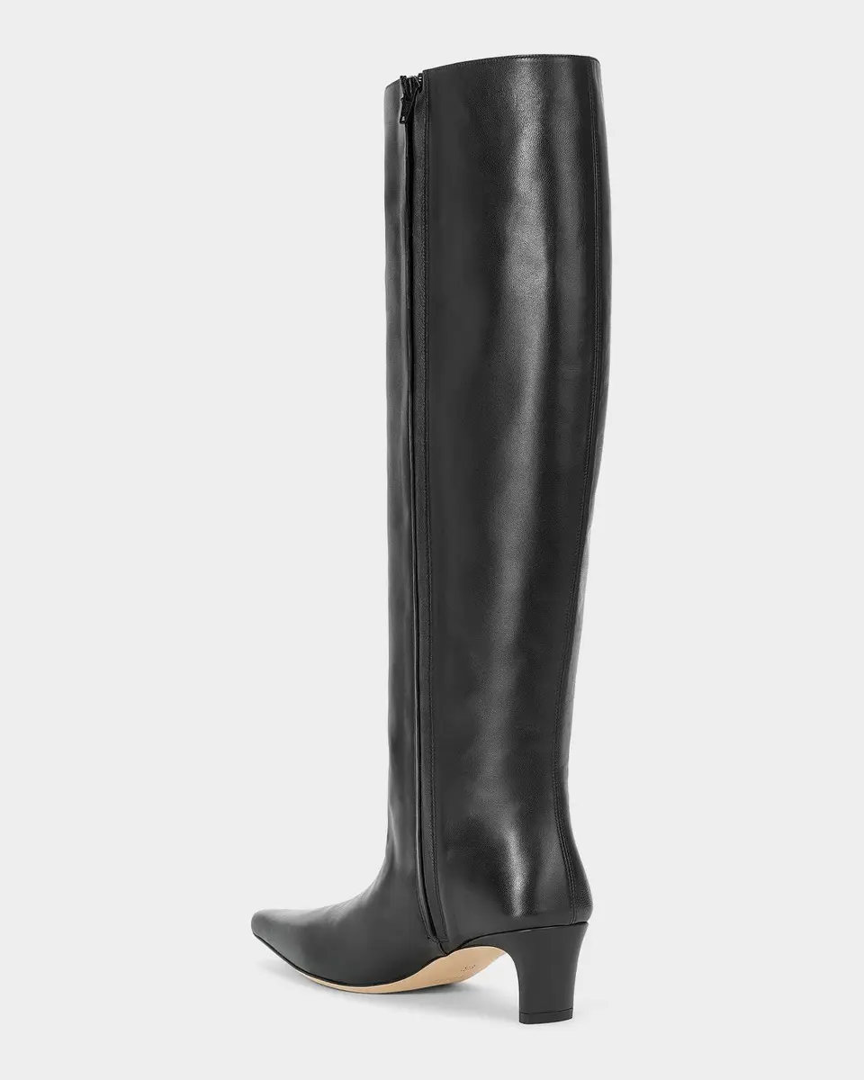 Staud Wally 55MM Leather Wide-Calf Boot | Thumbnail 3 Staud Wally 55MM Leather Wide-Calf Boot | Thumbnail 3