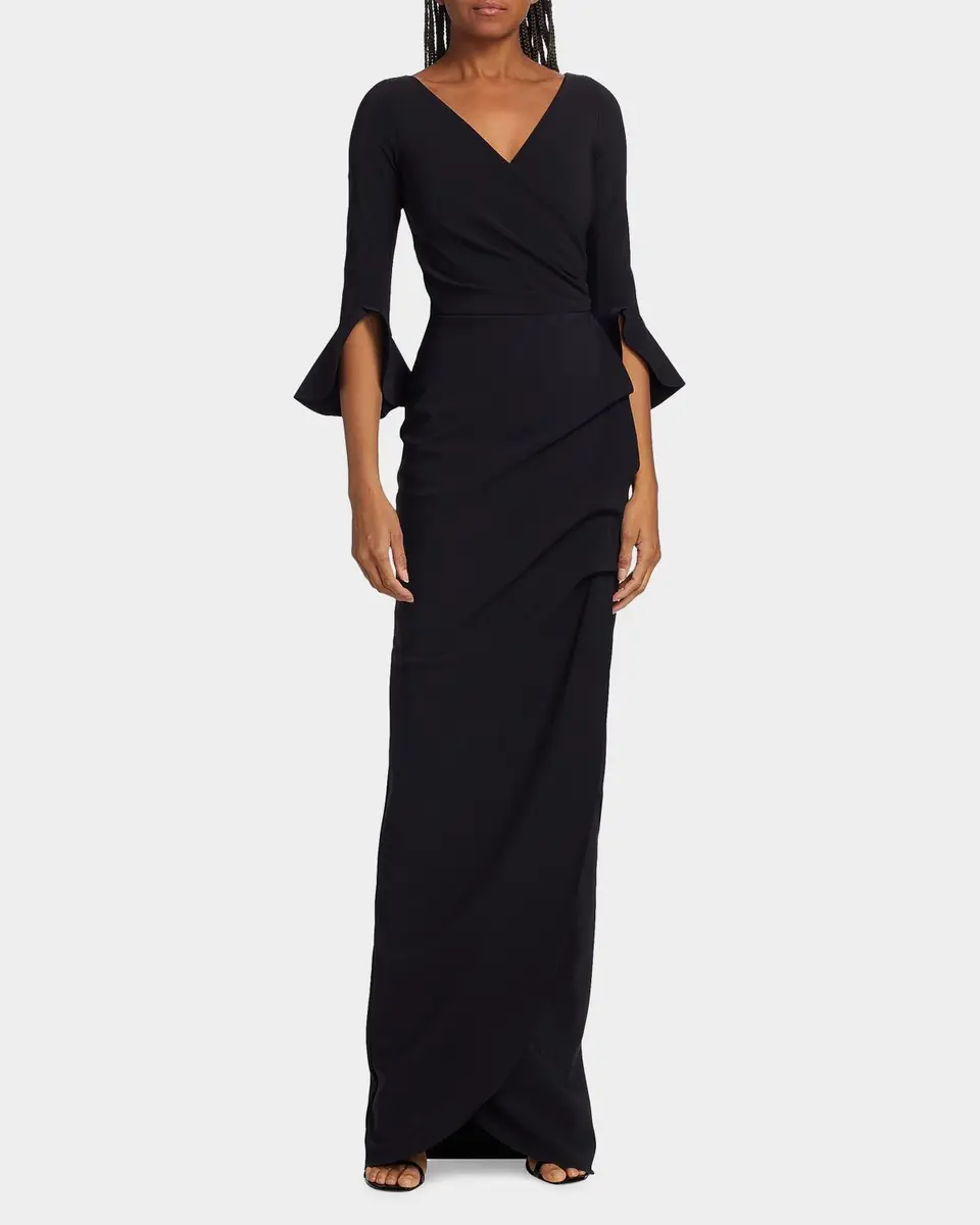 Chiara Boni La Petite Robe Zalfa Ruched Column Gown | Thumbnail 2 Chiara Boni La Petite Robe Zalfa Ruched Column Gown | Thumbnail 2