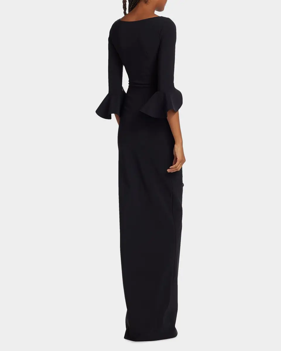 Chiara Boni La Petite Robe Zalfa Ruched Column Gown | Thumbnail 3 Chiara Boni La Petite Robe Zalfa Ruched Column Gown | Thumbnail 3