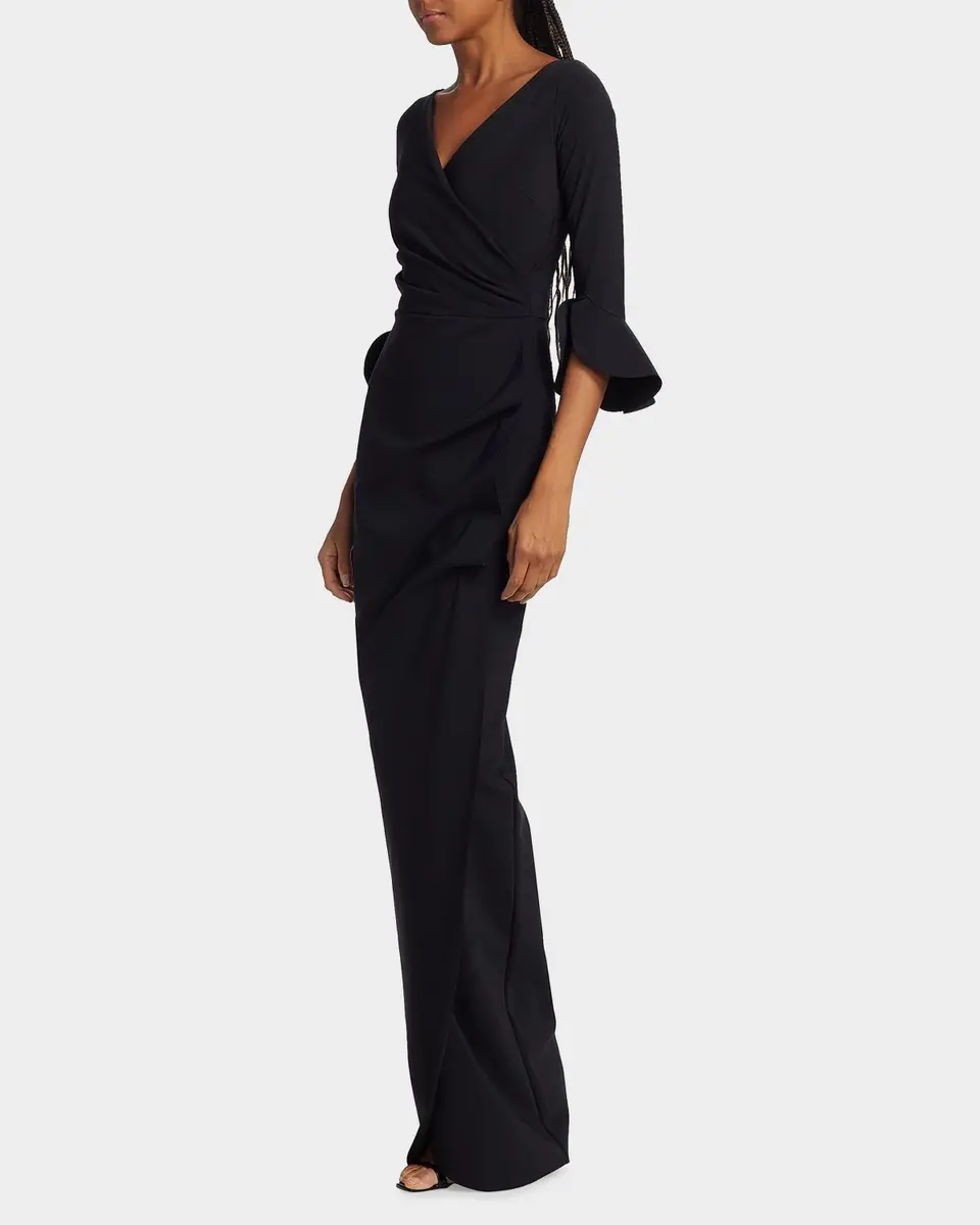 Chiara Boni La Petite Robe Zalfa Ruched Column Gown | Thumbnail 7 Chiara Boni La Petite Robe Zalfa Ruched Column Gown | Thumbnail 7