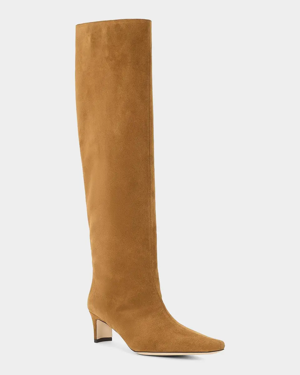 Staud Wally 55MM Suede Wide-Calf Knee-High Boots | Thumbnail 5