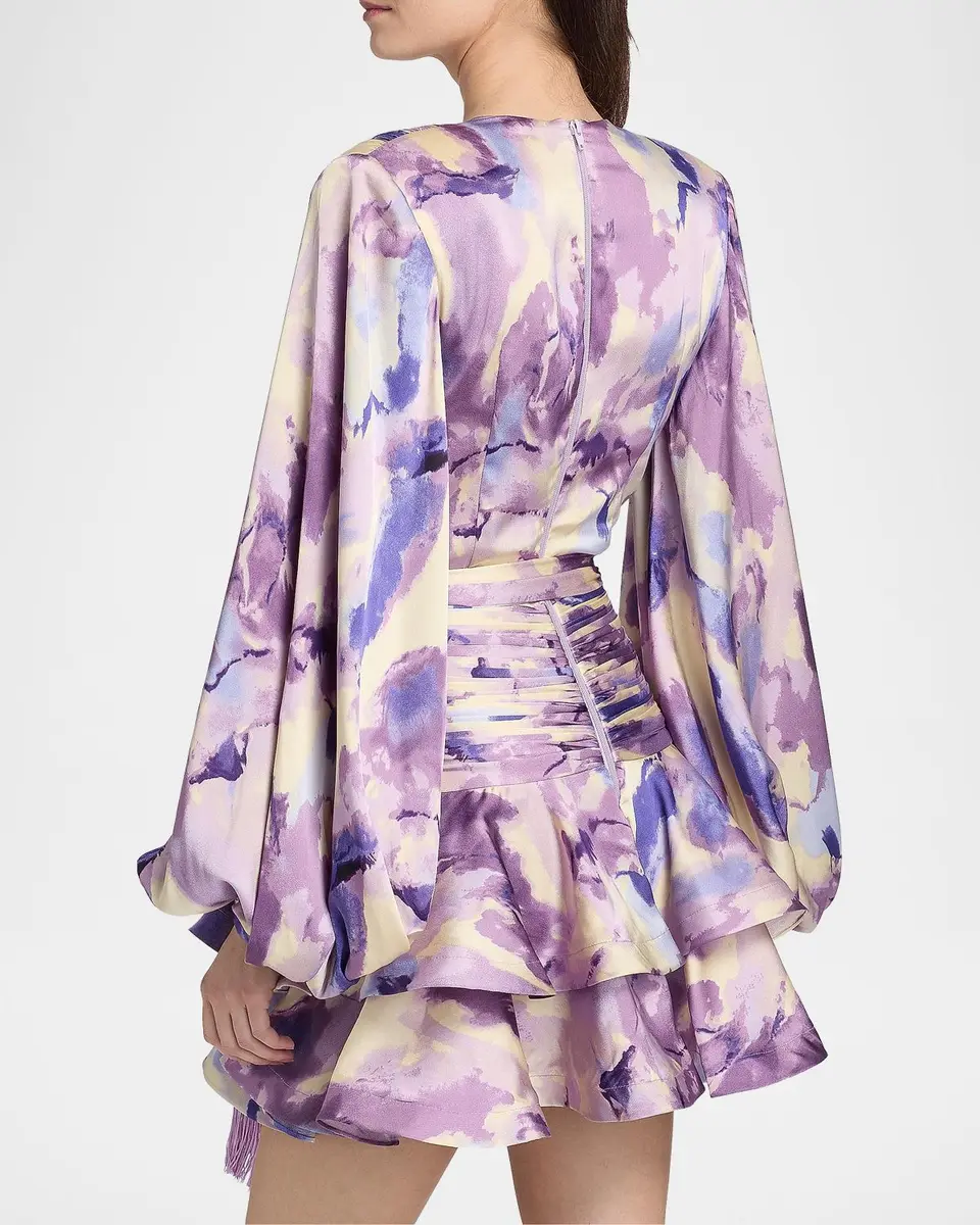 Bronx and Banco Wisteria Bedouin Abstract A-Line Mini Dress | Thumbnail 3 Bronx and Banco Wisteria Bedouin Abstract A-Line Mini Dress | Thumbnail 3
