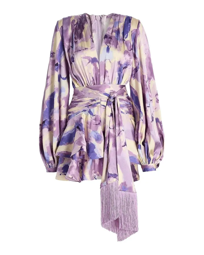 Bronx and Banco Wisteria Bedouin Abstract A-Line Mini Dress | Image 1 Bronx and Banco Wisteria Bedouin Abstract A-Line Mini Dress | Image 1