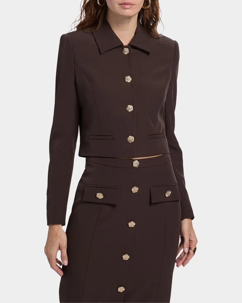 Generation Love Oliver Stretch Crepe Cropped Blazer | Thumbnail 4
