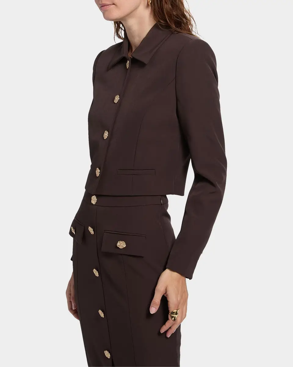 Generation Love Oliver Stretch Crepe Cropped Blazer | Thumbnail 7